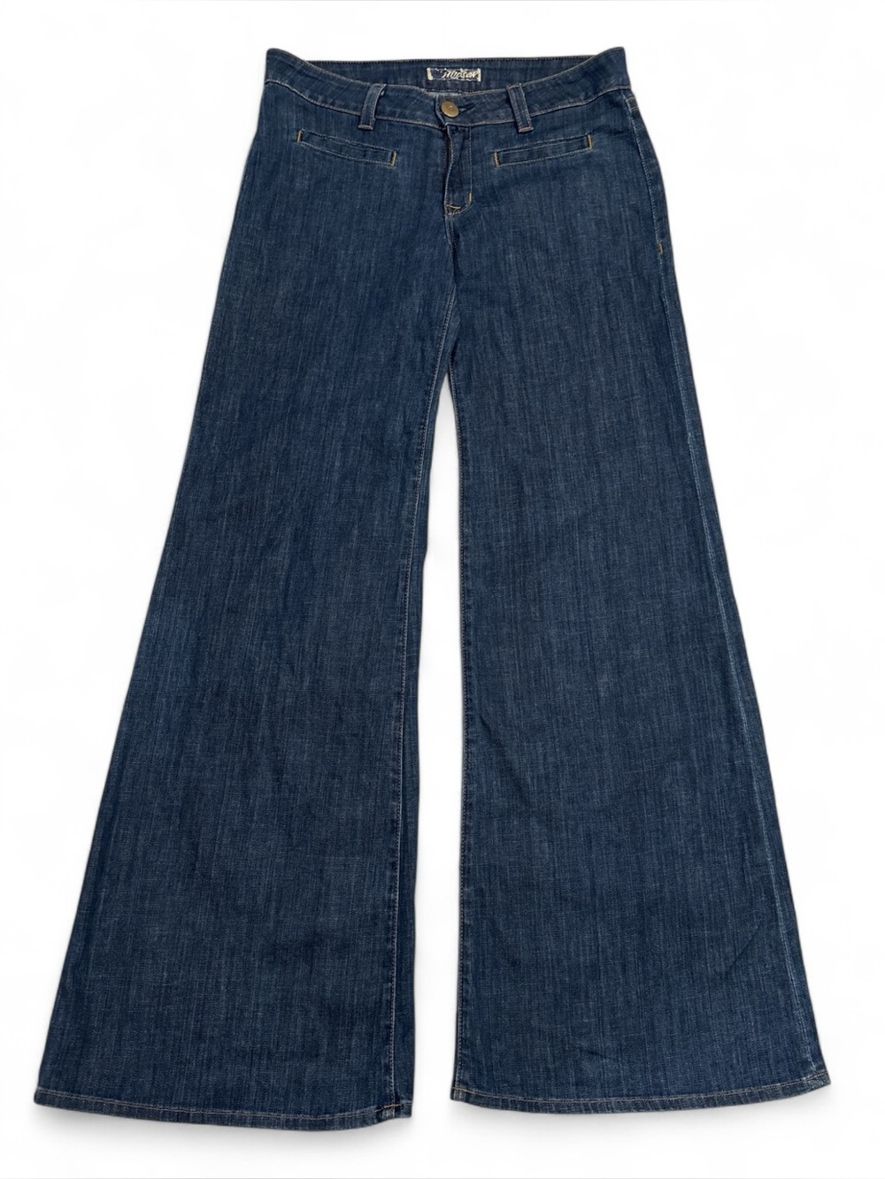 Rare Vintage Hudson Jeans Beth Super Flare Trouser Denim Dark Jewel Wash SZ 29